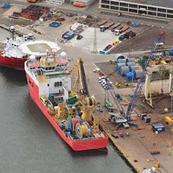 Ship in port